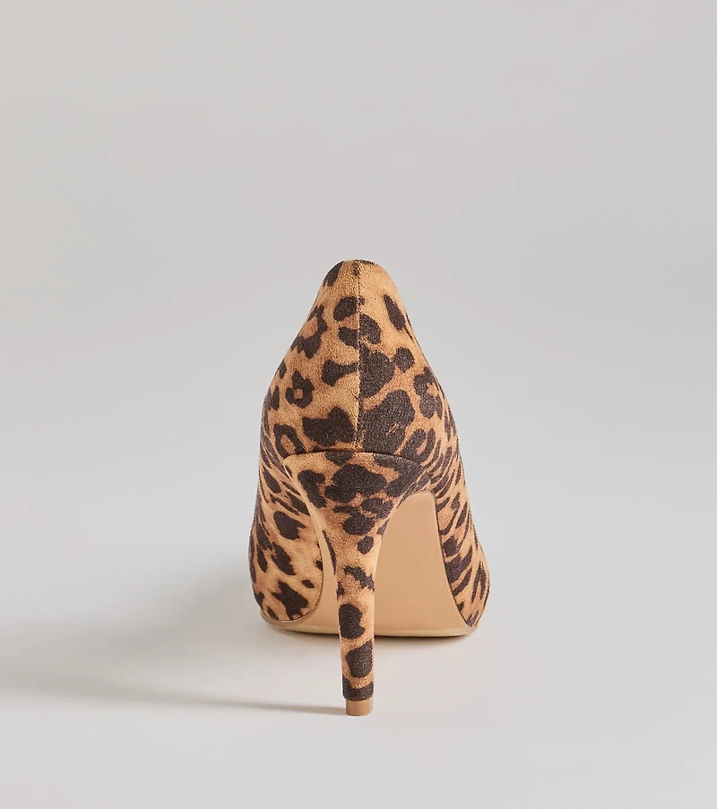 Spotted Chic Leopard Print Stiletto Pumps
