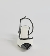 Chic Icon Sling-Back Kitten Heel Pumps