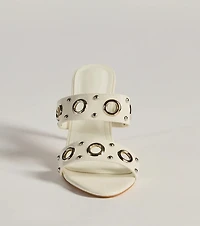 Stylish Edge Studded Strappy Stiletto Mules