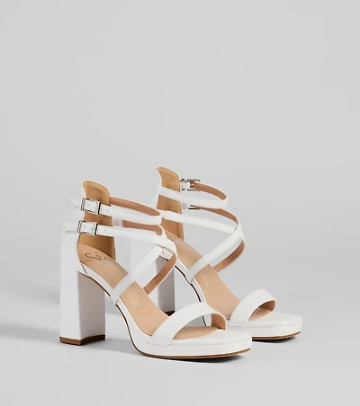 Stylish Steps Strappy Platform Heels