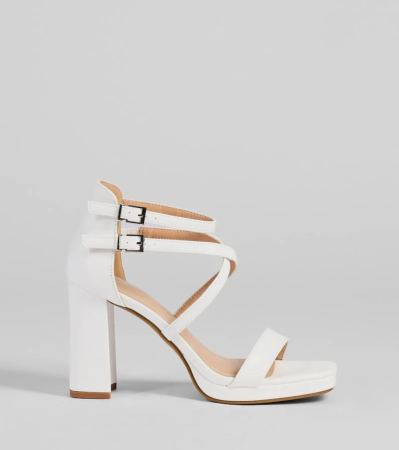 Stylish Steps Strappy Platform Heels