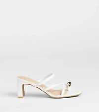 Sweet Attraction Toe Ring Strappy Block Heels