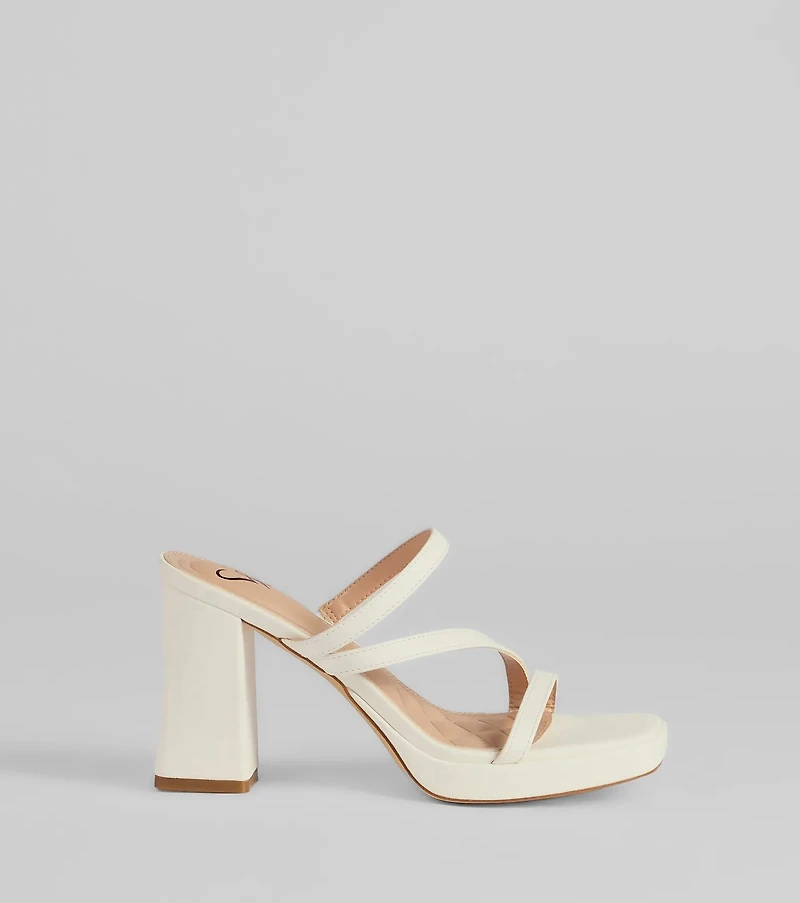 Party Ready Strappy Platform Block Heels