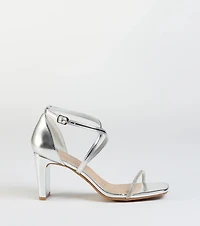 The Limelight Rhinestone Strap Metallic Heels