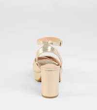 Special Surprise Criss Cross Platform Block Heels