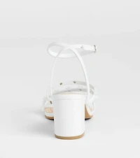 Chic Bloom Flower Strappy Block Heels