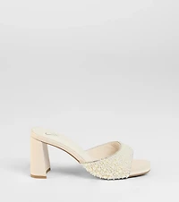 Classy And Cute Faux Pearl Block Heels