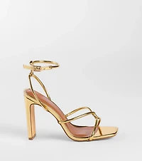 So Elegant Twist Strappy Block Heels