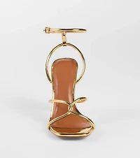 So Elegant Twist Strappy Block Heels