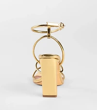 So Elegant Twist Strappy Block Heels
