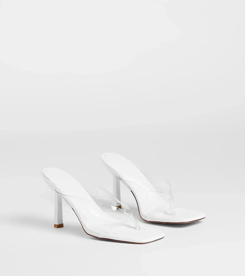 Sleek And Stunning Thong Stiletto Mules