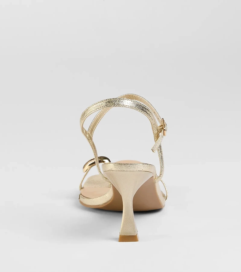 Fabulous Strut Strappy Kitten Heels