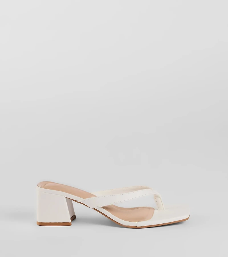 Elevated Chic Thong-Strap Mules