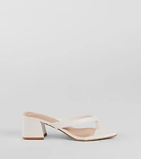 Elevated Chic Thong-Strap Mules