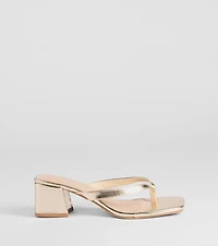Elevated Chic Thong-Strap Mules