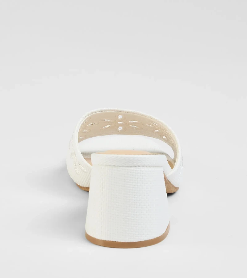 Perfect Pair Cutout Block Heel Mules