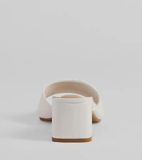 Chic Upgrade Basic Block Heel Mules