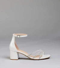 Ultra Luxe Rhinestone Short Block Heels