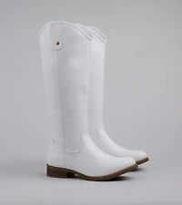 Polished Touch Under The Knee Riding Boots