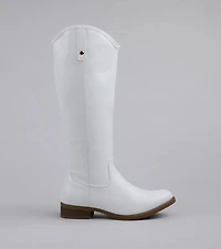 Polished Touch Under The Knee Riding Boots