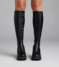Step Out Platform Block Heel Boots