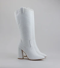 Chic Girl Era Pearl Knee-High Boots