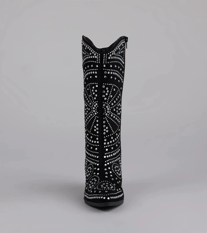 Glam Strut Rhinestone Cowboy Boots
