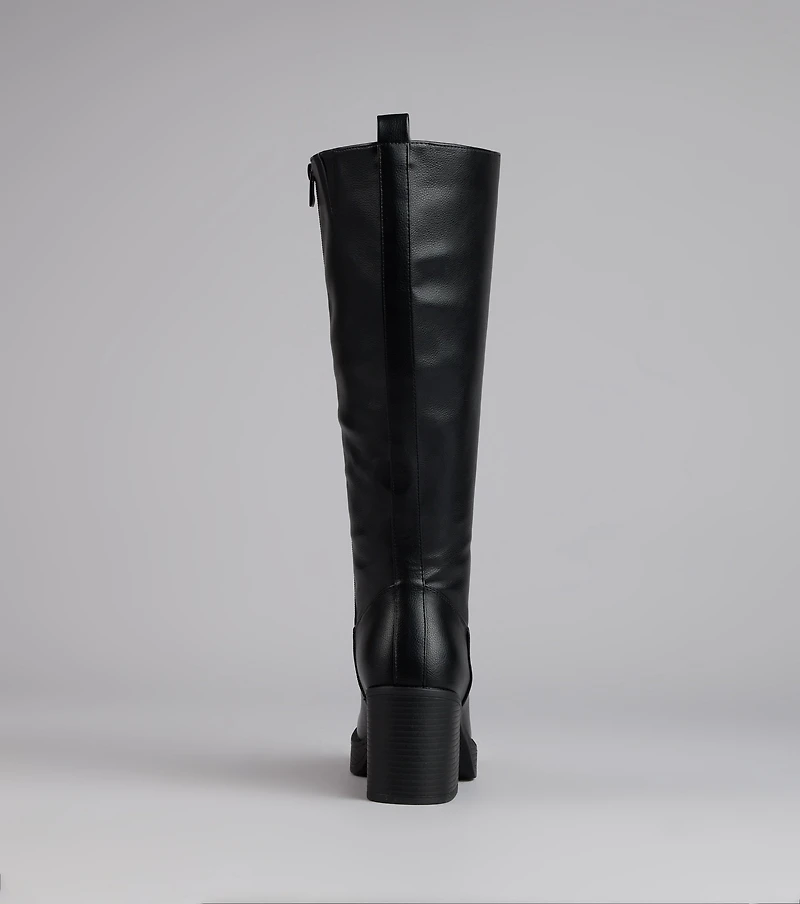 City Edge Wide Calf Platform Boots