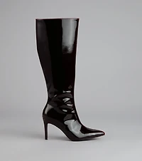 Gloss Effect Patent Stiletto Boots