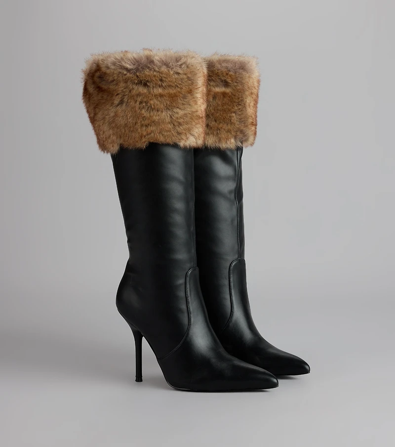 Night Luxe Faux Fur Stiletto Boots