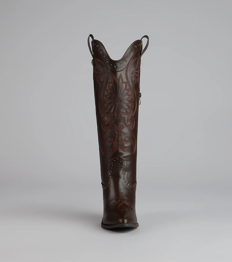 Ride or Shine Studded Cowboy Boots