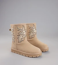 Western Chill Embroidered Suede Boots