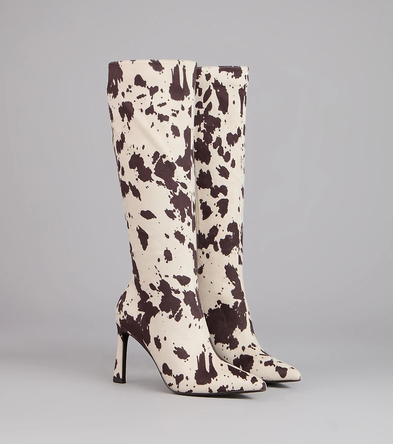 Street Rodeo Cow Print Boots