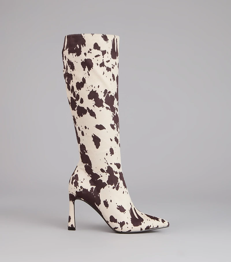 Street Rodeo Cow Print Boots