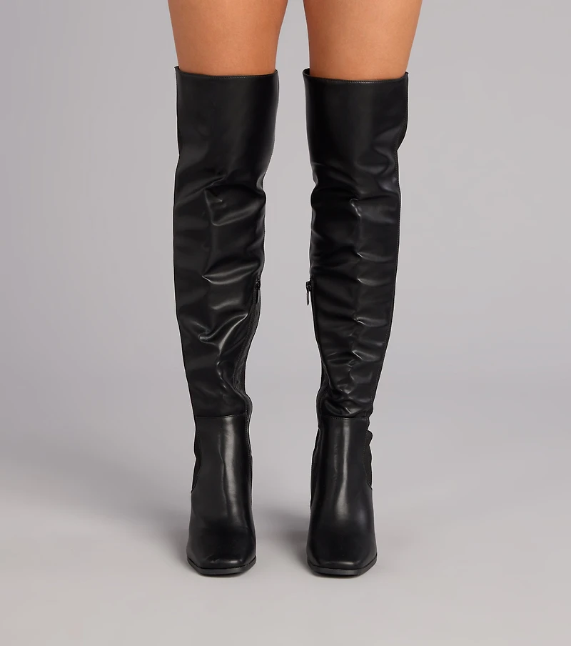Sleek Confidence Over-The-Knee Boots