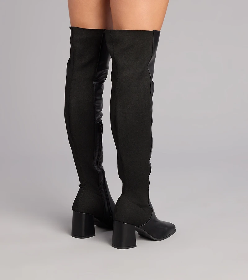 Sleek Confidence Over-The-Knee Boots