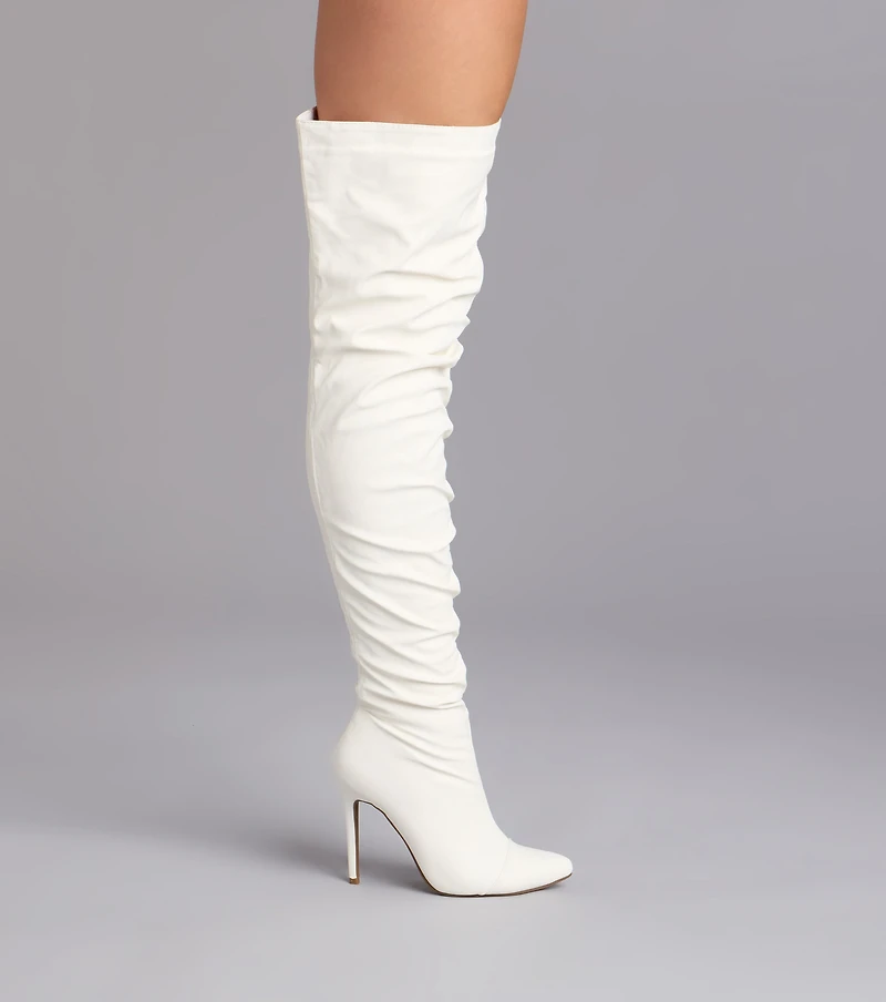 Strut Style Scrunch Over-The-Knee Boots