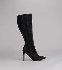 After Hours Shine Rhinestone Stiletto Boots