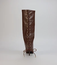 Point Taken Lace-Up Stiletto Boots