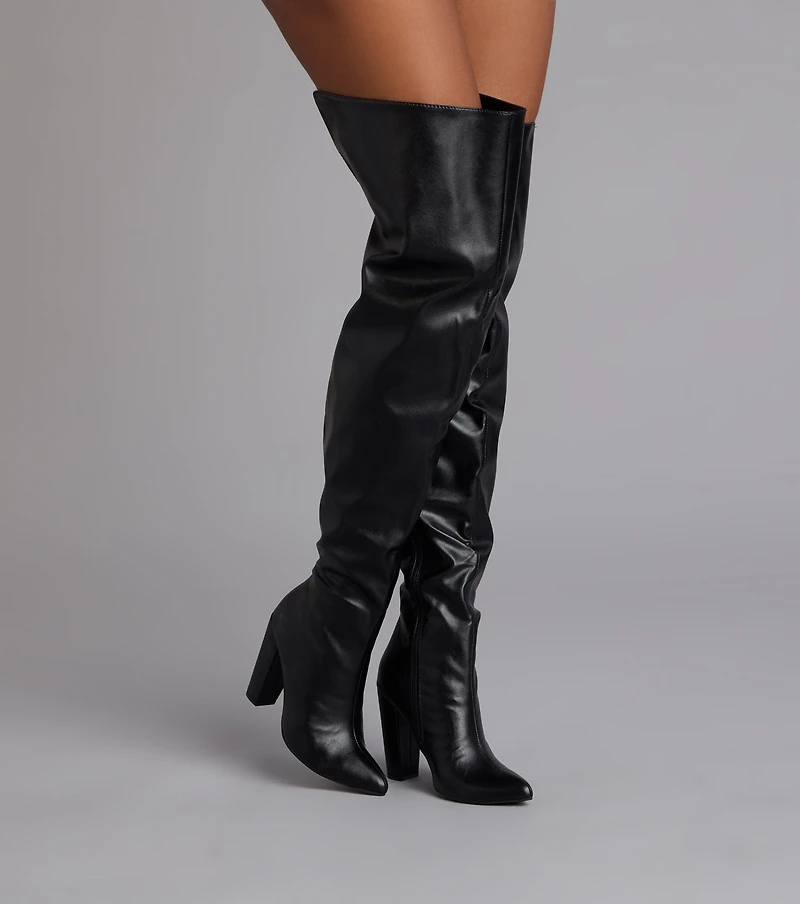 Boss Moves Over-The-Knee Block Heel Boots