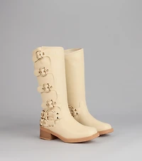 Totally Edgy Buckled Square Toe Boots