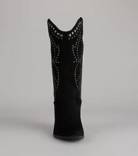 Moving Along Studded Cowboy Boots