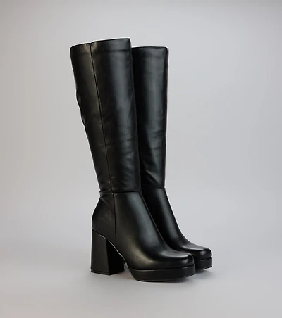 Icon Status Platform Knee Boots