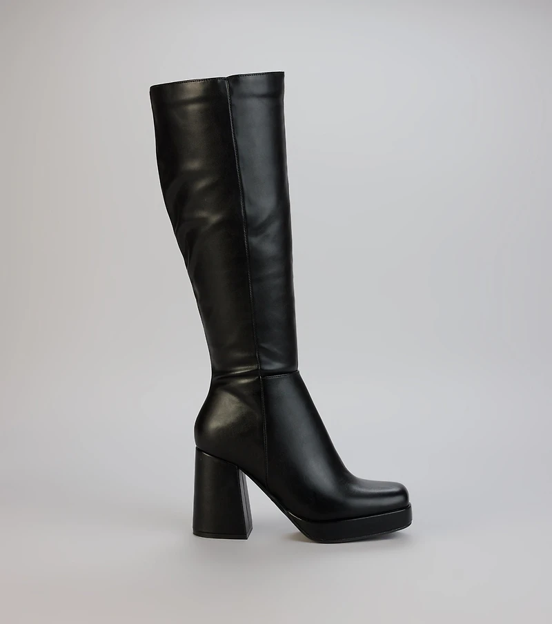 Icon Status Platform Knee Boots