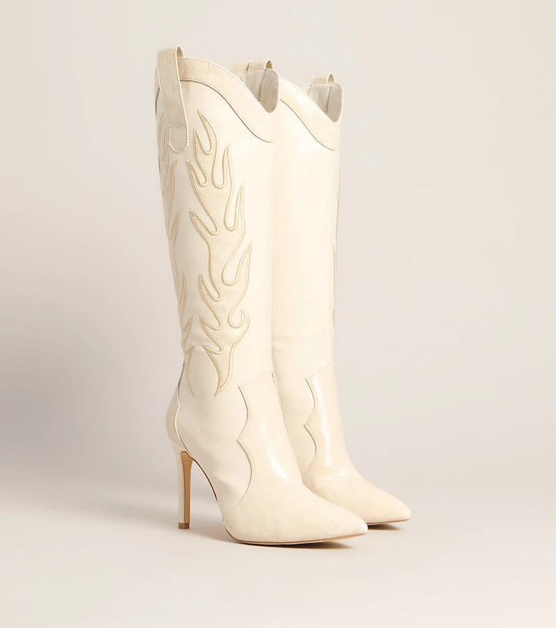 Rodeo Ready Western Flame Knee High Boots