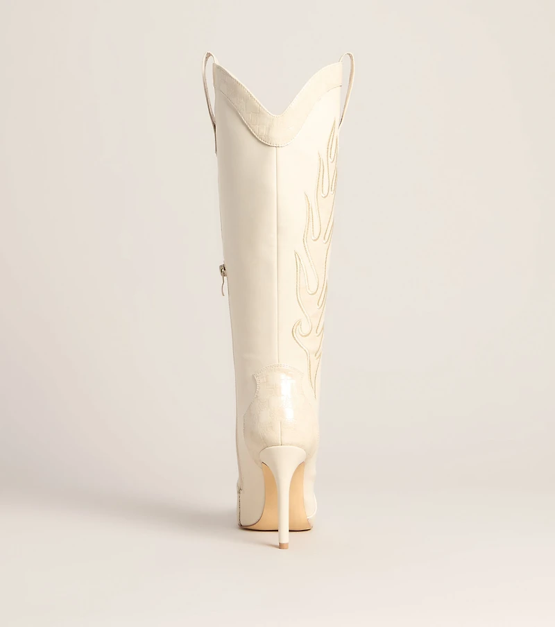 Rodeo Ready Western Flame Knee High Boots