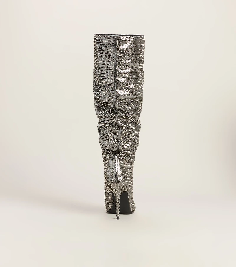 Steal The Flash Rhinestone Boots
