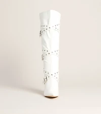 All Strapped Knee-High Heels