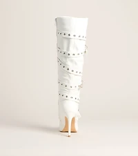 All Strapped Knee-High Heels