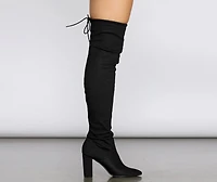 Get To The Point Toe Over Knee Boots